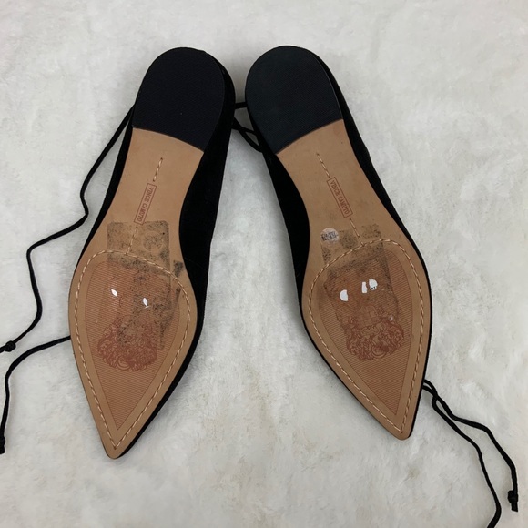 Vince Camuto Black Suede Emmari Pointed Toe Flats - Picture 6 of 7